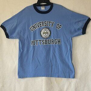University Of Pittsburgh Men’s Blue Tones Short Sleeve Crewneck Size XL